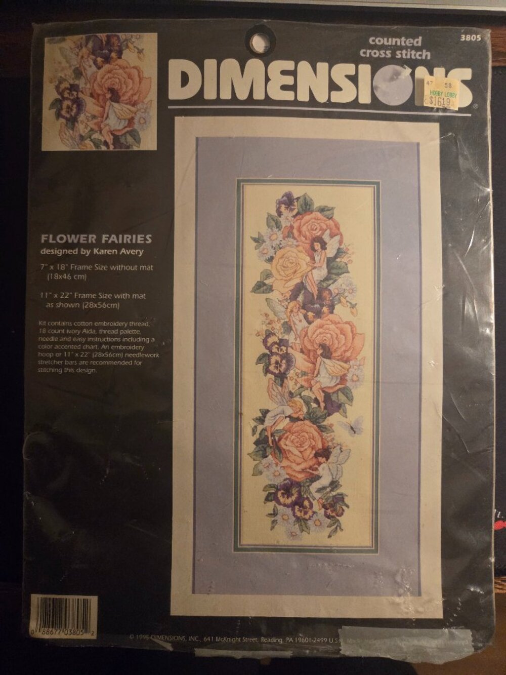 Vintage Dimensions Flower Fairies Counted Cross Stitch Kit 3805 OOP Rare